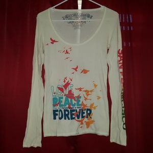 Gap size M long sleeve graphic waffle knit thermal